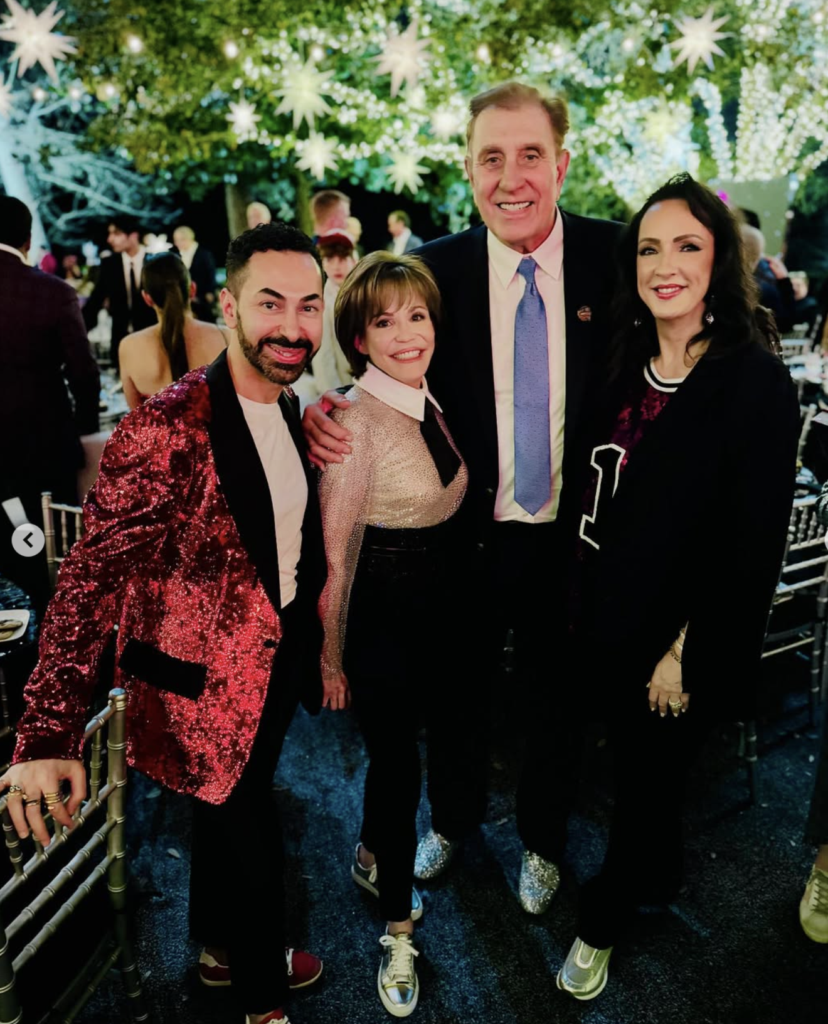 Fady Armanious, Hallie Vanderhider, Rudy Tomjanovich, Alicia Smith at the Rockets Clutch City Foundation gala held on the grounds of the Fertitta family home in River Oaks. (Instagram photo)